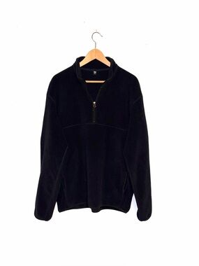 Uniqlo Dark Navy Blue Half-Zip Fleece Pullover